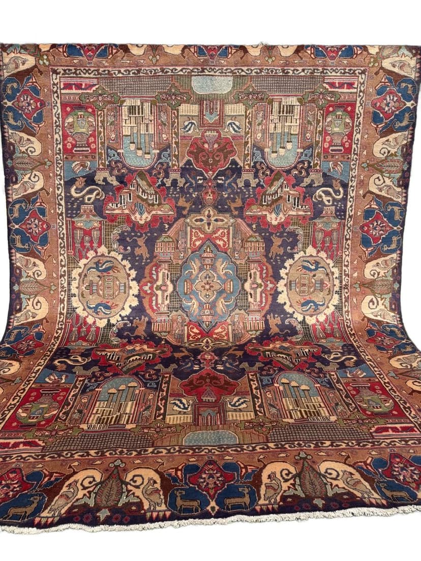 Rug Kashmar Figural 390x300 cm, multicolor, Kashmiri wool, Iran