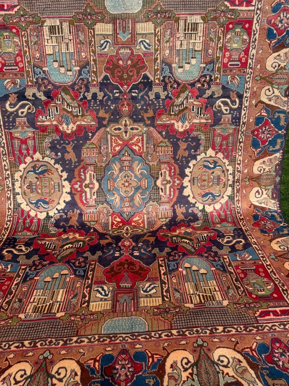Rug Kashmar Figural 390x300 cm, multicolor, Kashmiri wool, Iran - 314227