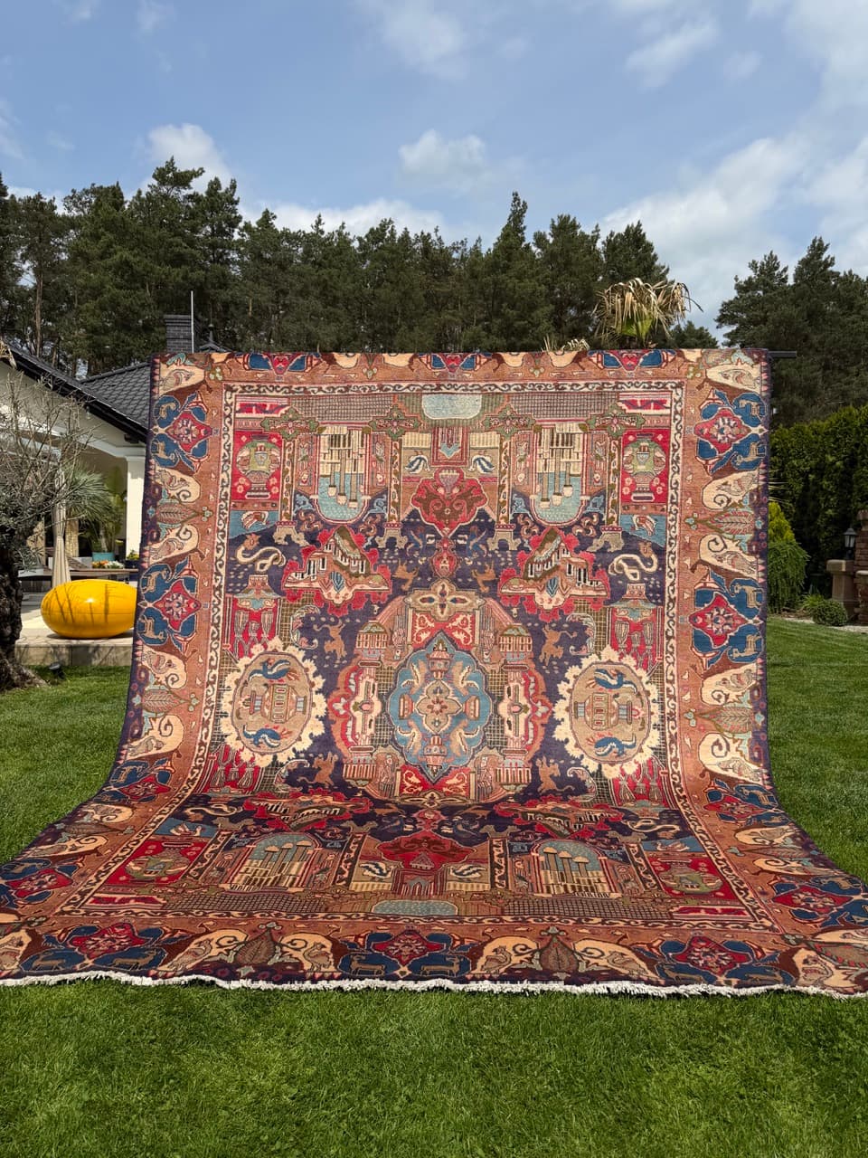 Rug Kashmar Figural 390x300 cm, multicolor, Kashmiri wool, Iran - 314226