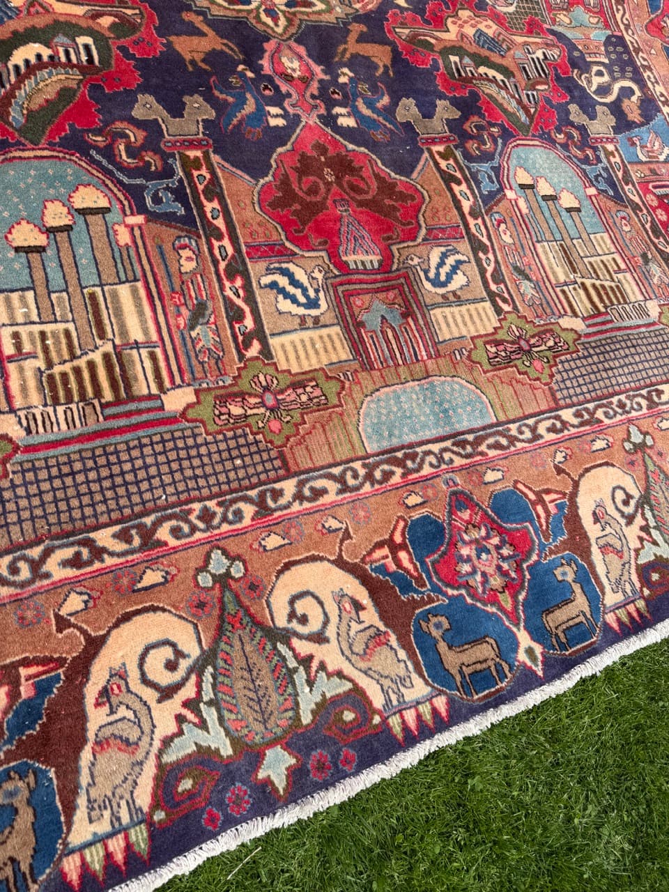 Rug Kashmar Figural 390x300 cm, multicolor, Kashmiri wool, Iran - 314223