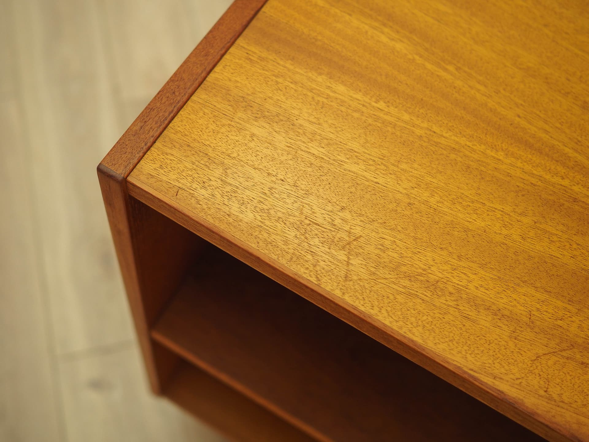 Bookcase, brown teak, black wood, Denmark, 1970s. - 314336