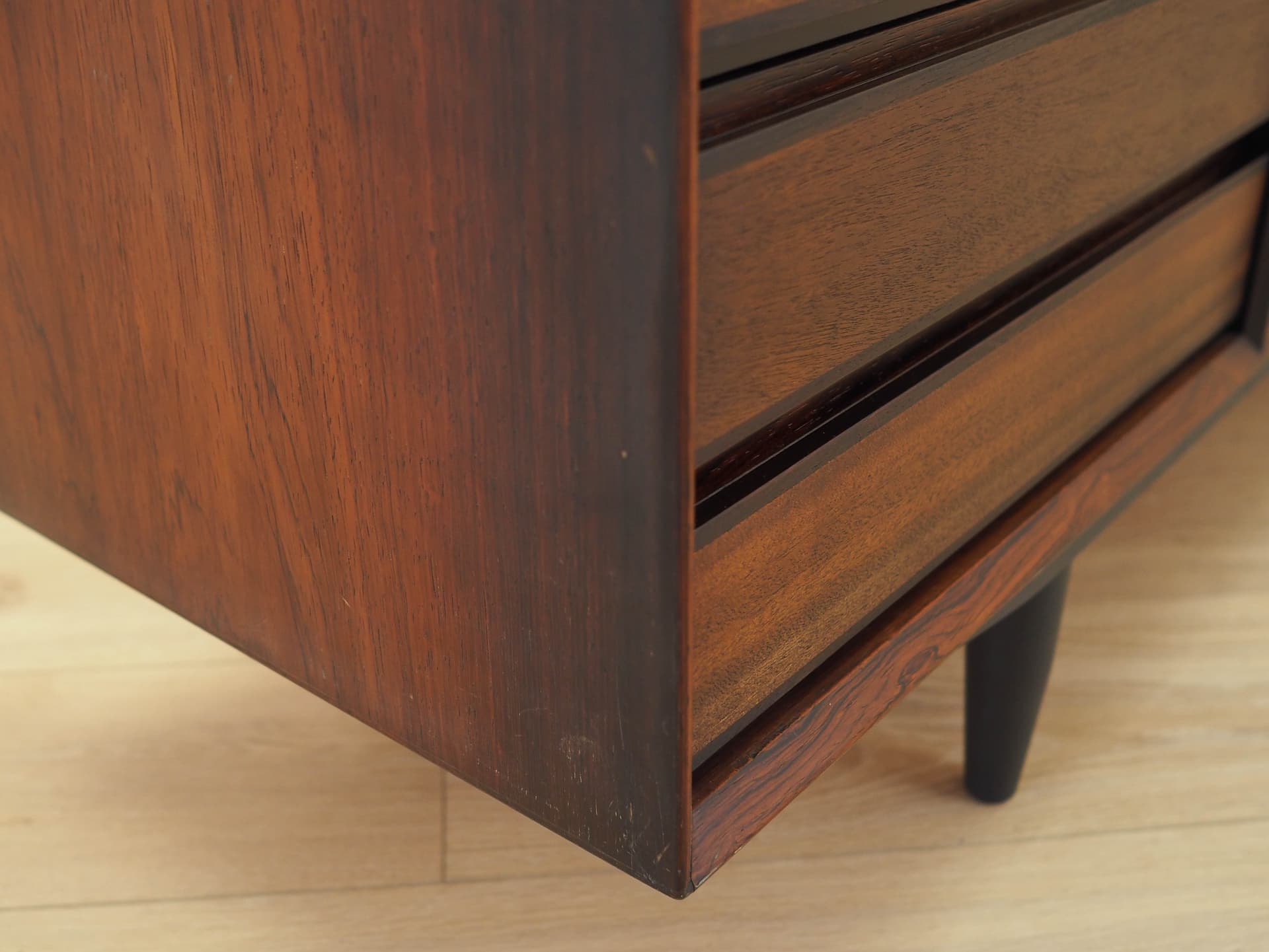 Sideboard, brown rosewood, black wood, Denmark, 1970s. - 314388