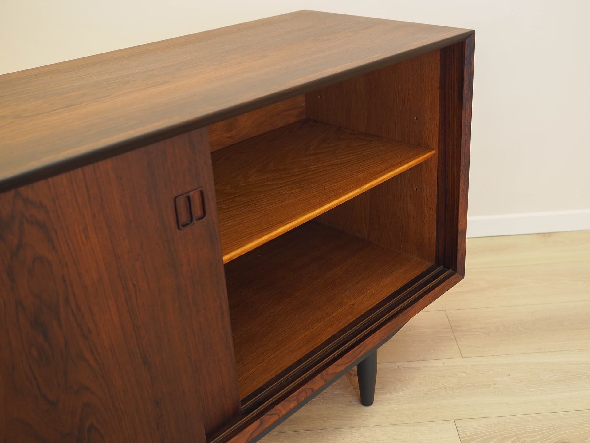 Sideboard, brown rosewood, black wood, Denmark, 1970s. - 314392