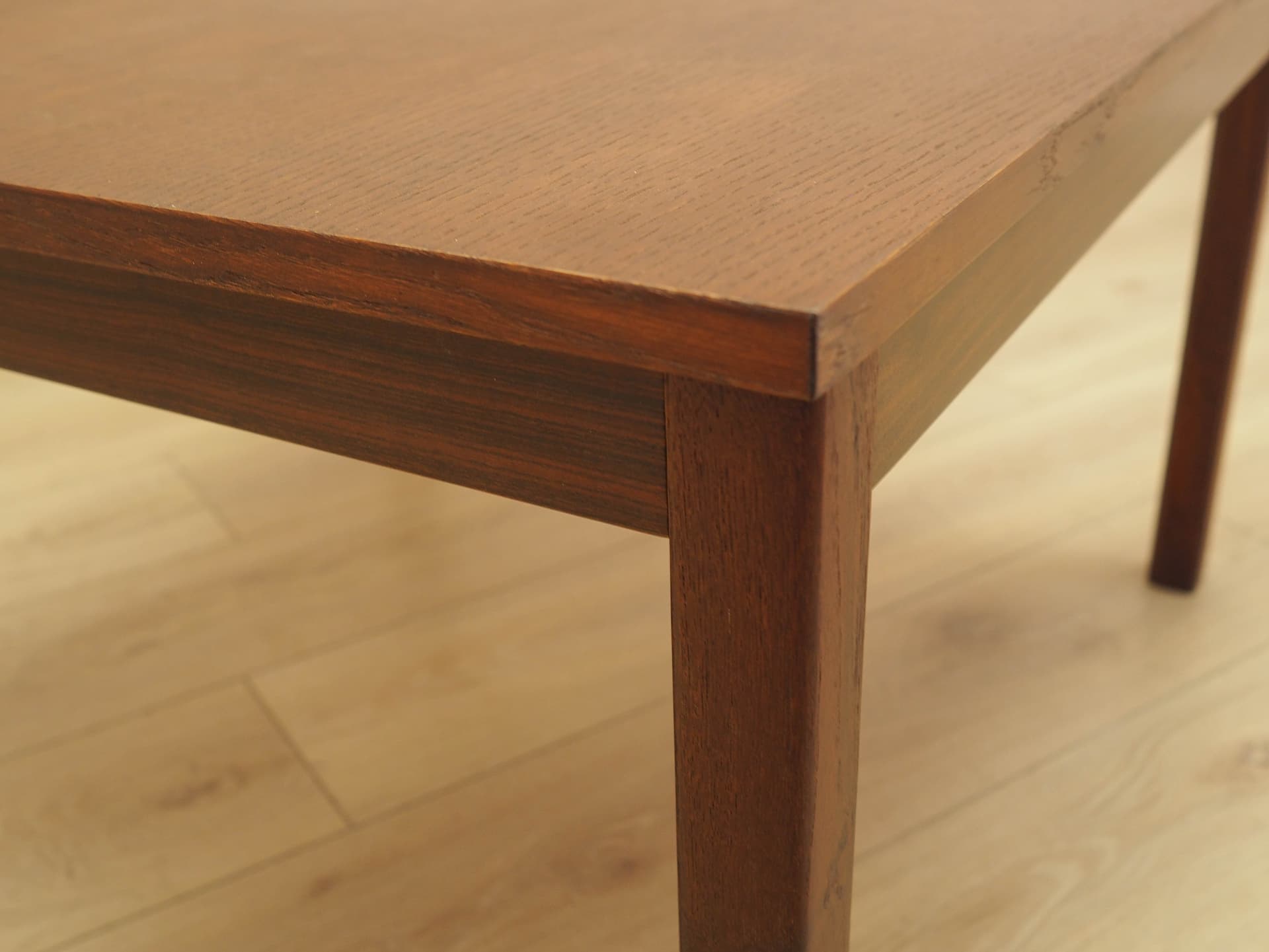 Coffee table, brown oak, brown teak, Denmark, 1970s. - 314496