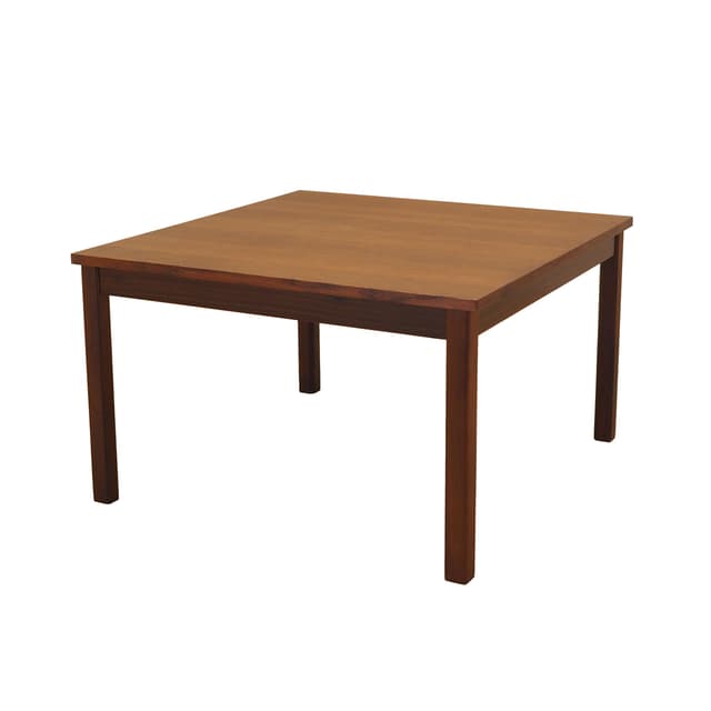 Coffee table, brown oak, brown teak, Denmark, 1970s. - DIMENSION