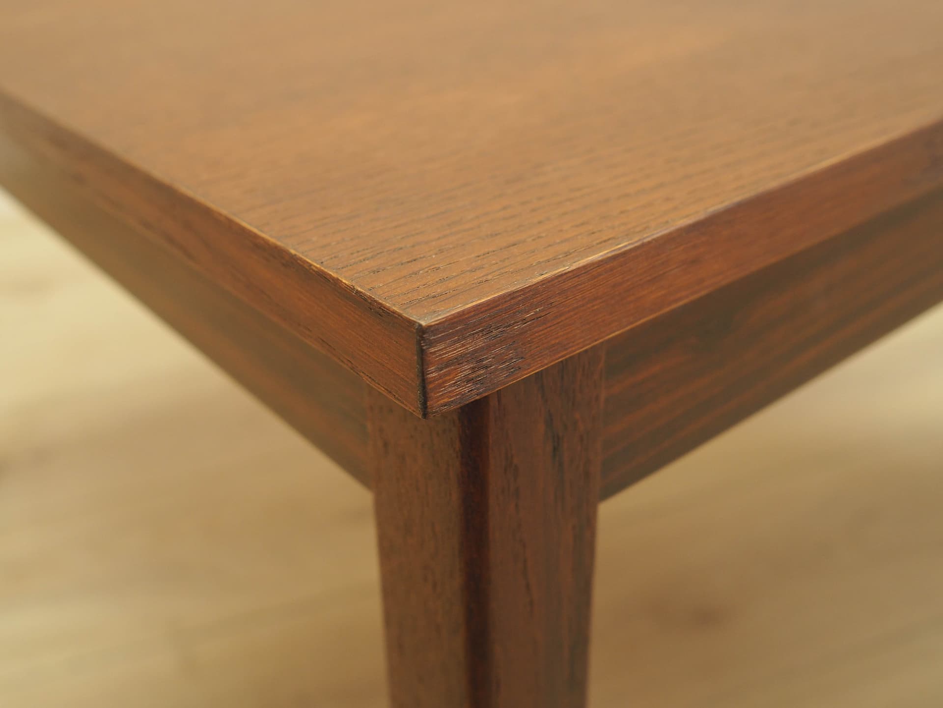 Coffee table, brown oak, brown teak, Denmark, 1970s. - 314497