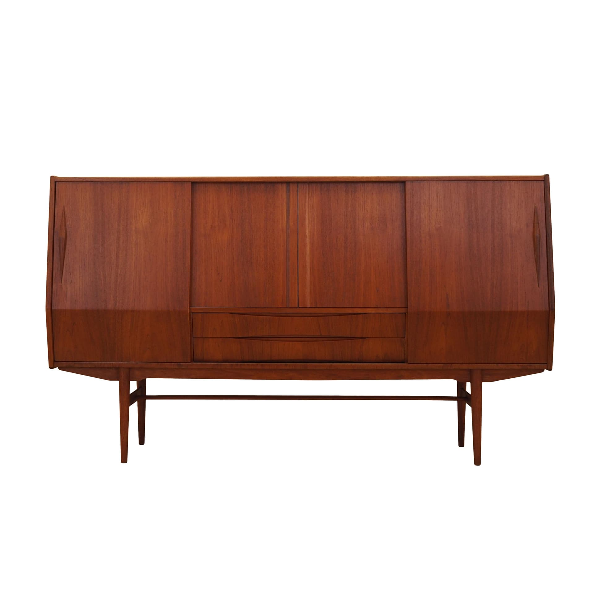 Highboard, teak, brown, Denmark, 1960s.