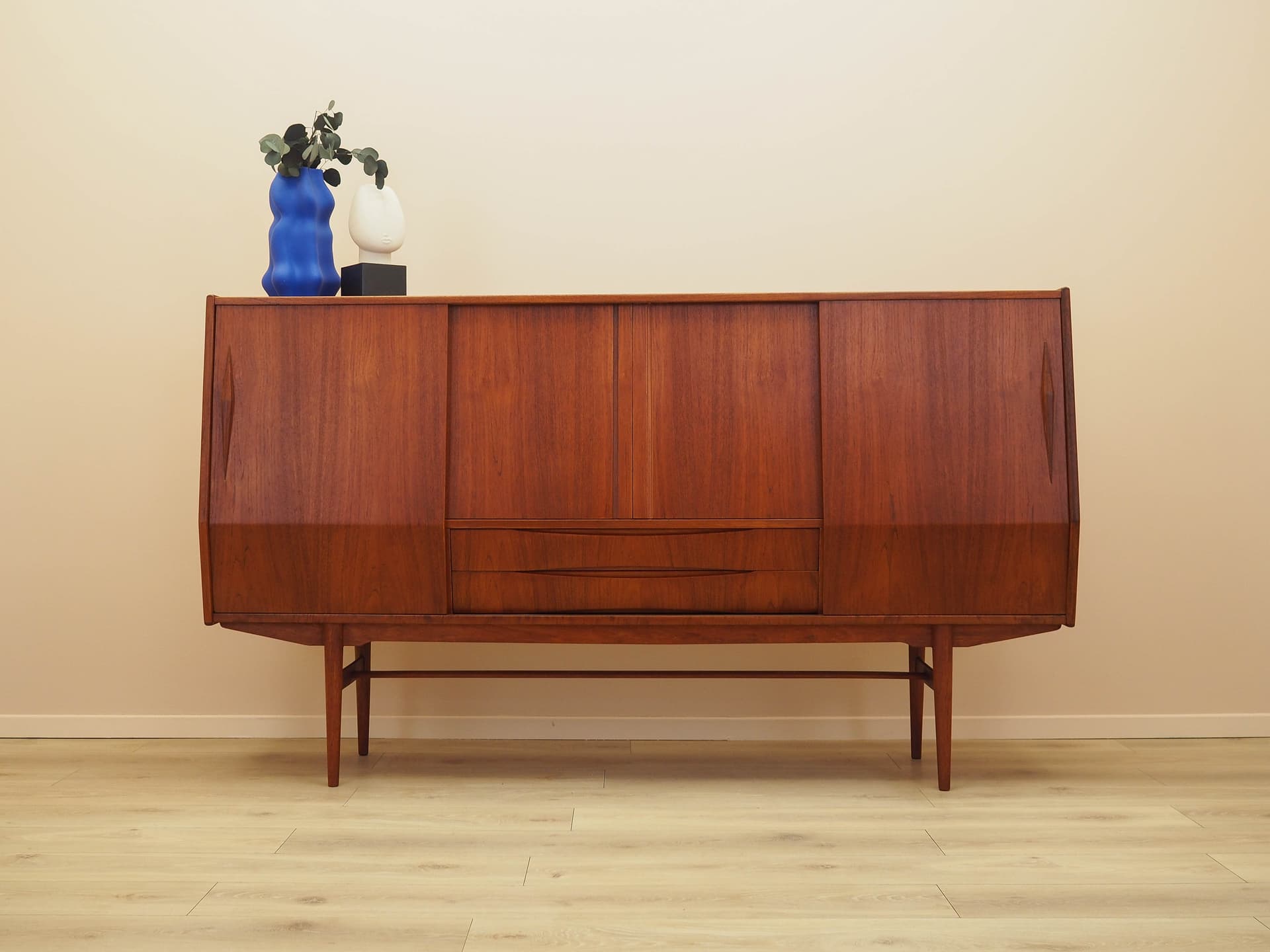 Highboard, teak, brown, Denmark, 1960s. - 314513