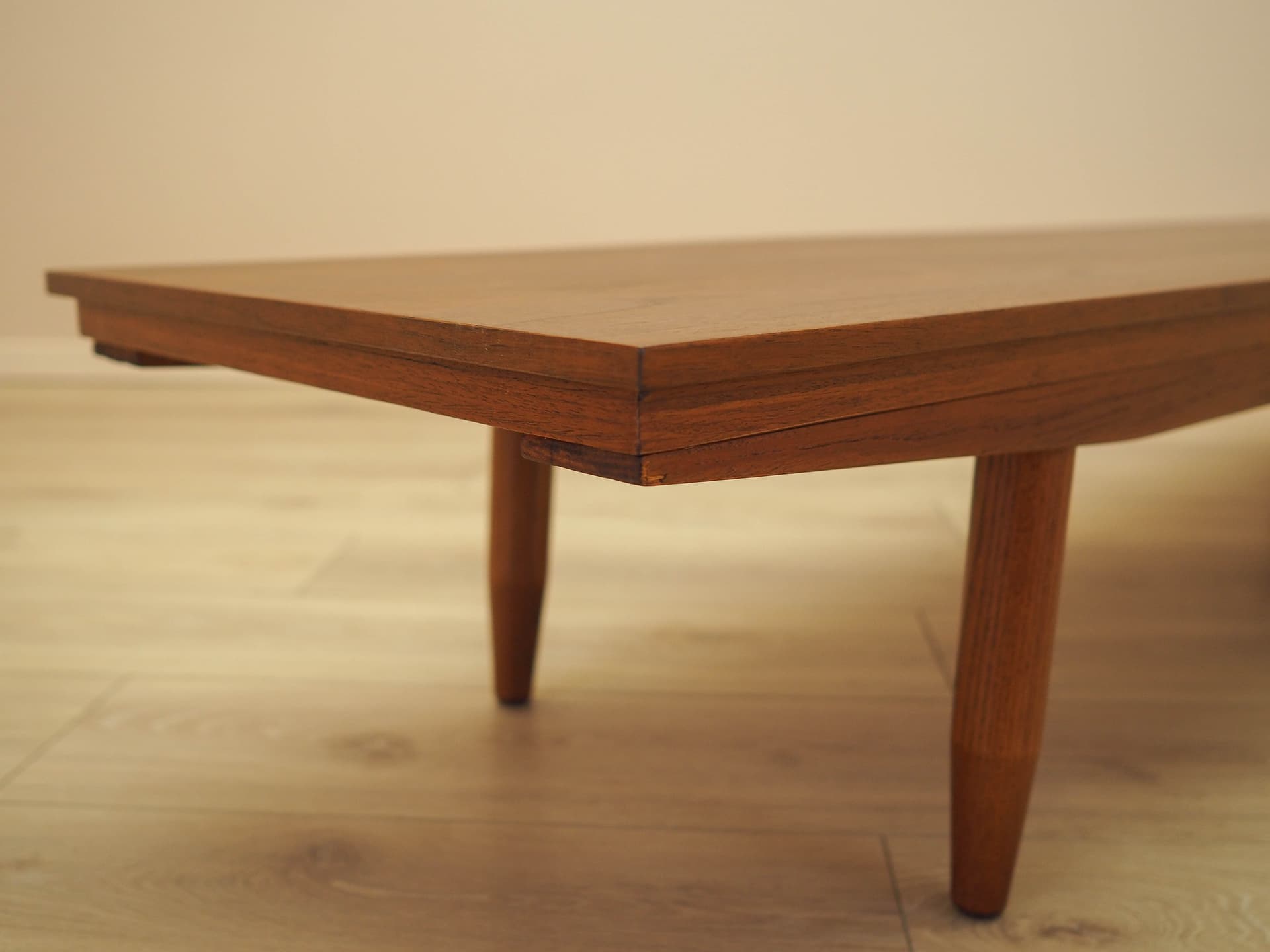 Lowboard, brown oak, teak legs, Denmark, 1970s. - 314532