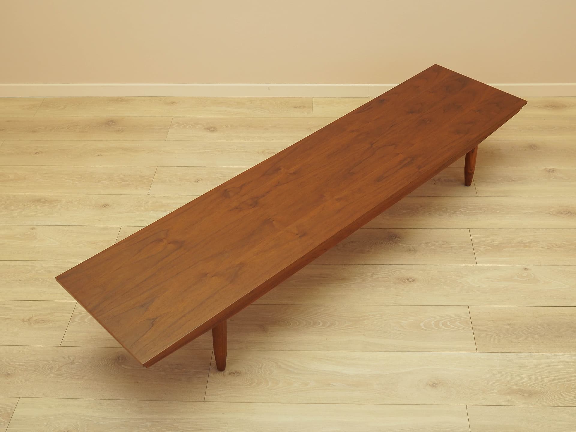 Lowboard, brown oak, teak legs, Denmark, 1970s. - 314531