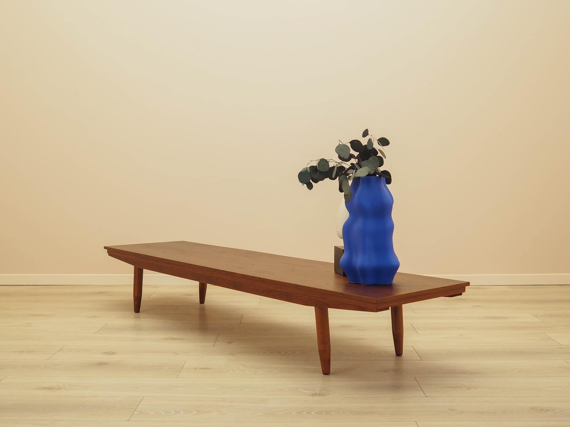 Lowboard, brown oak, teak legs, Denmark, 1970s. - 314529