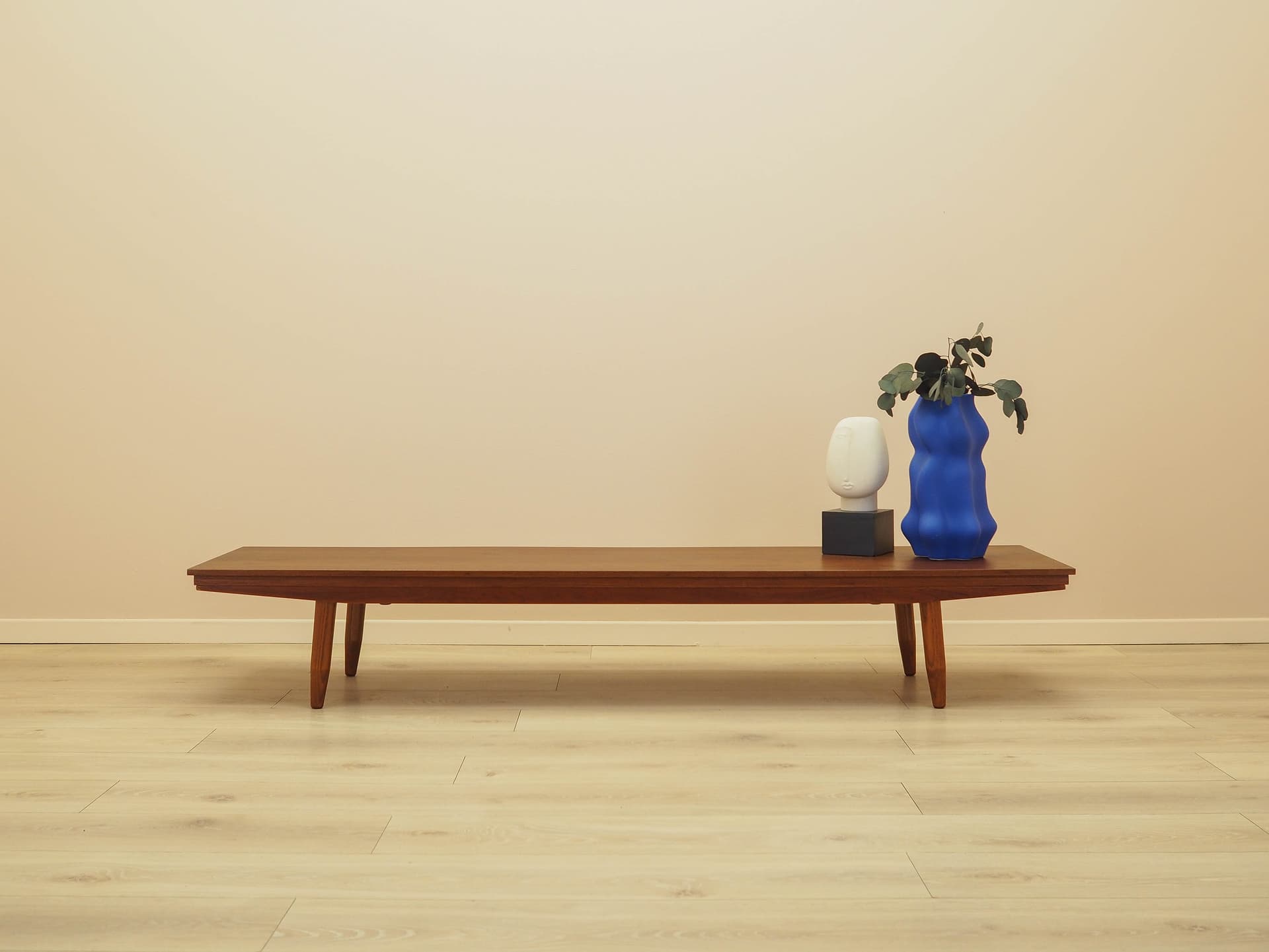 Lowboard, brown oak, teak legs, Denmark, 1970s. - 314528