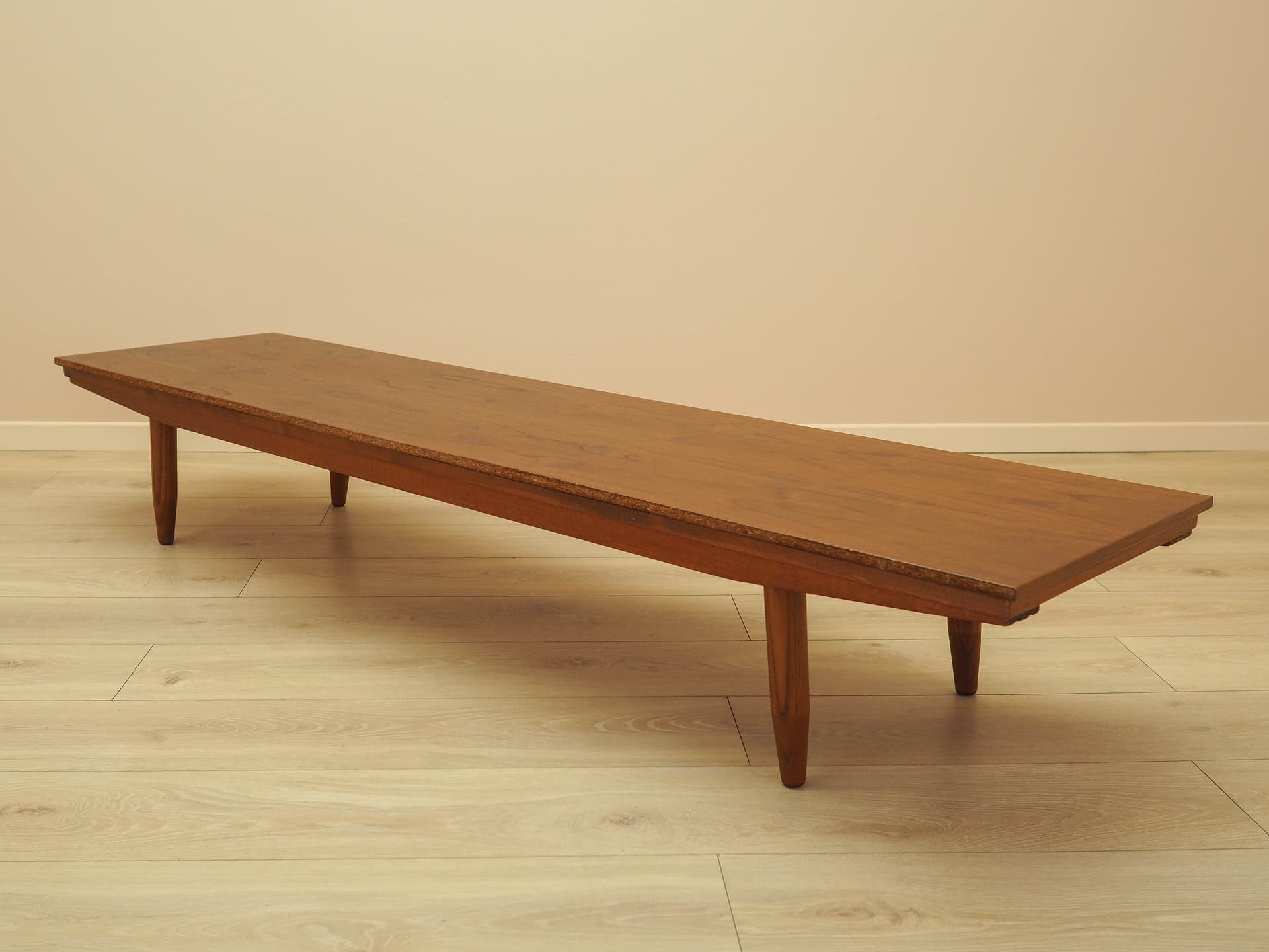 Lowboard, brown oak, teak legs, Denmark, 1970s. - 314535