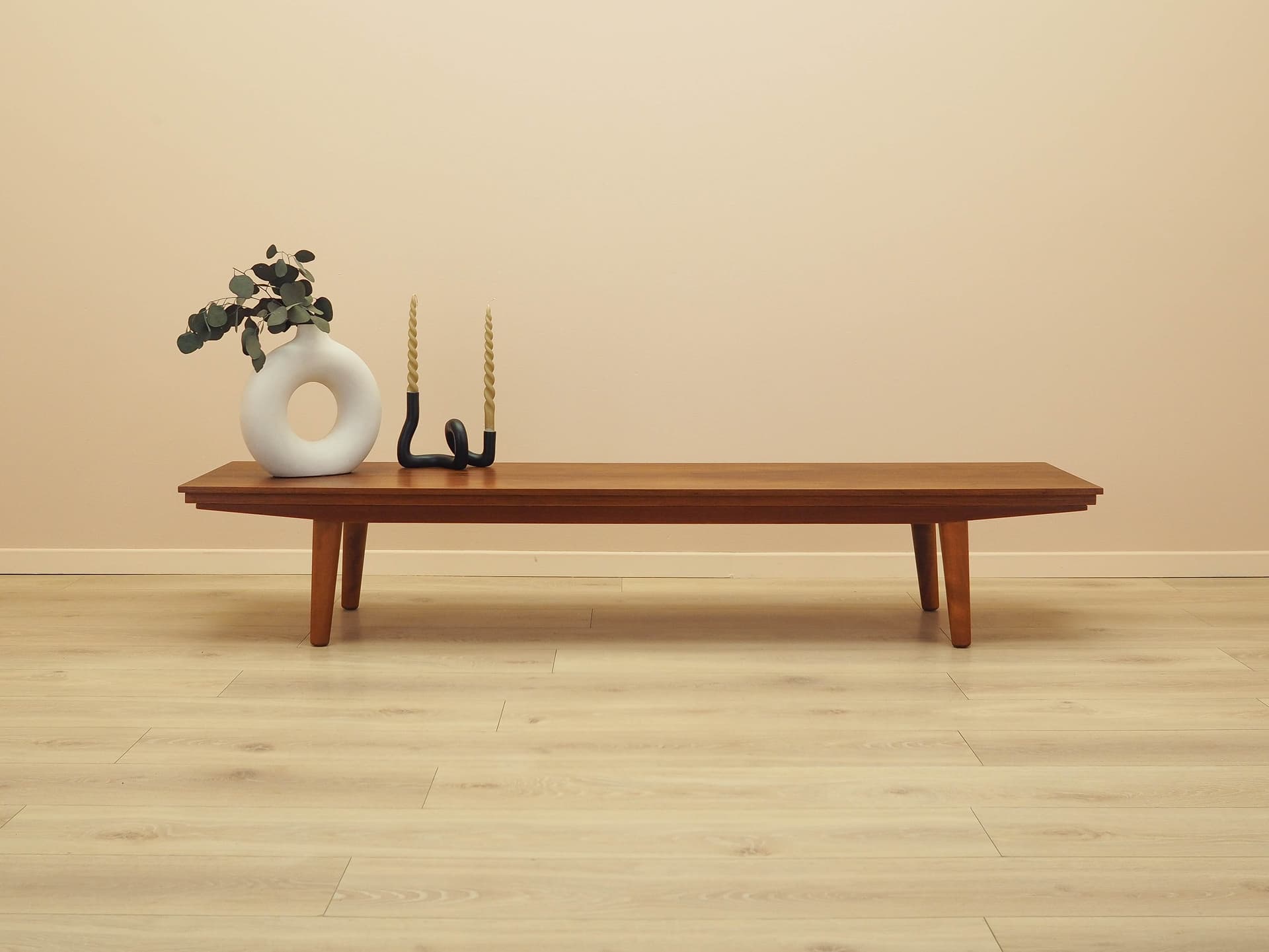 Lowboard, dąb, teak, Dania, lata 70. - 314561