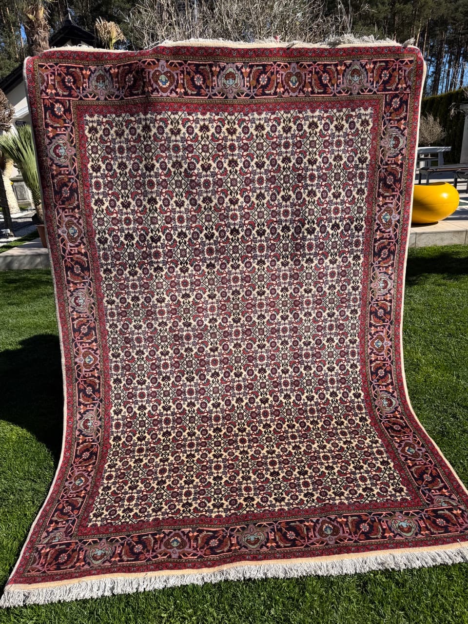 Rug Bidjar 260x175 cm, burgundy multicolor, Kashmiri wool, Iran - 314641