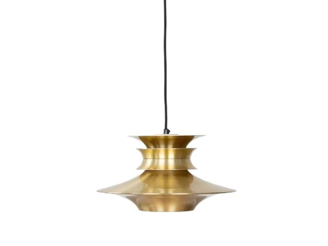 Lampa wisząca, złoty, aluminium, proj. B. Nordsted, Dania, lata 70. - WYMIARY