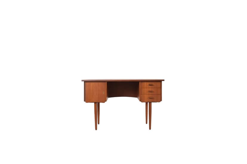 Desk, brown teak, Denmark, 1960s