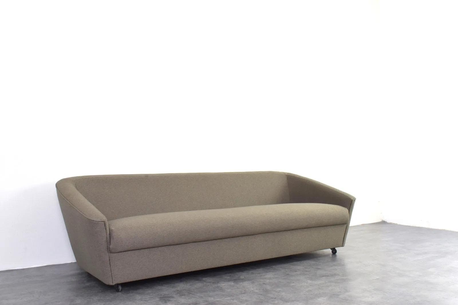 Sofa Space Age, grey fabric, Germany, 1960s. - 316289