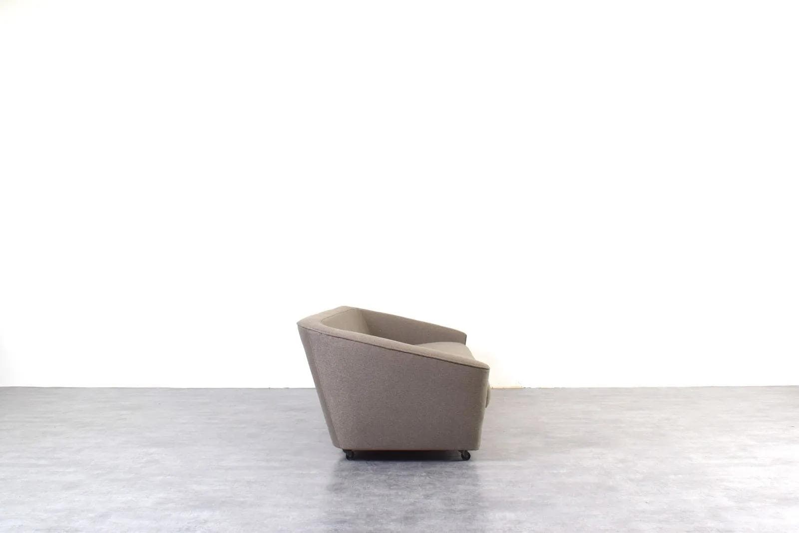 Sofa Space Age, grey fabric, Germany, 1960s. - 316285