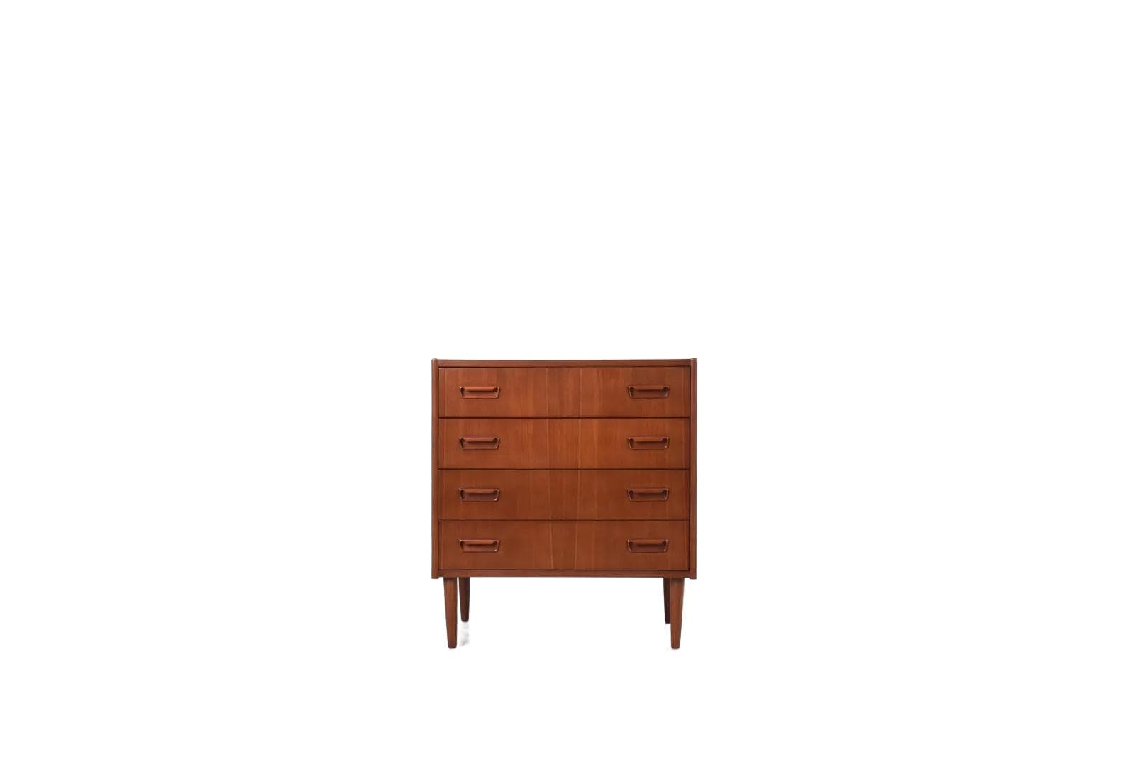 Chest of drawers, brown, teak, Denmark, 1960s.