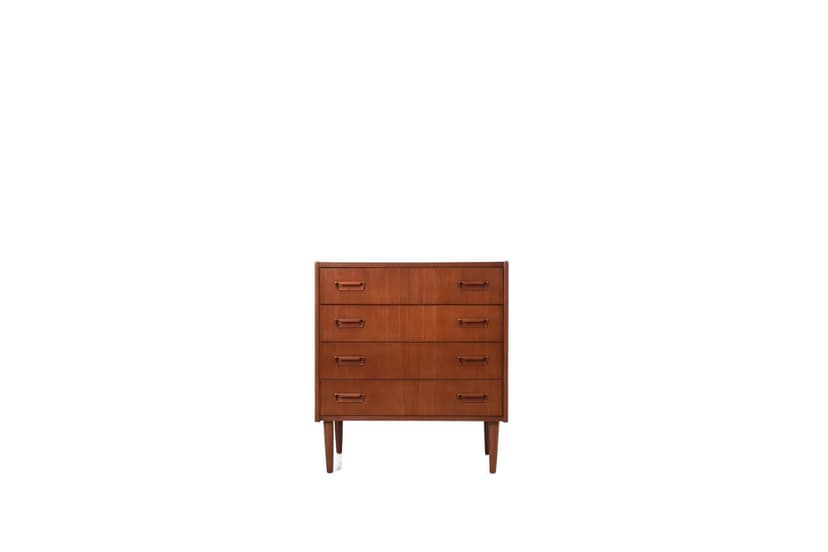 Chest of drawers, brown, teak, Denmark, 1960s.
