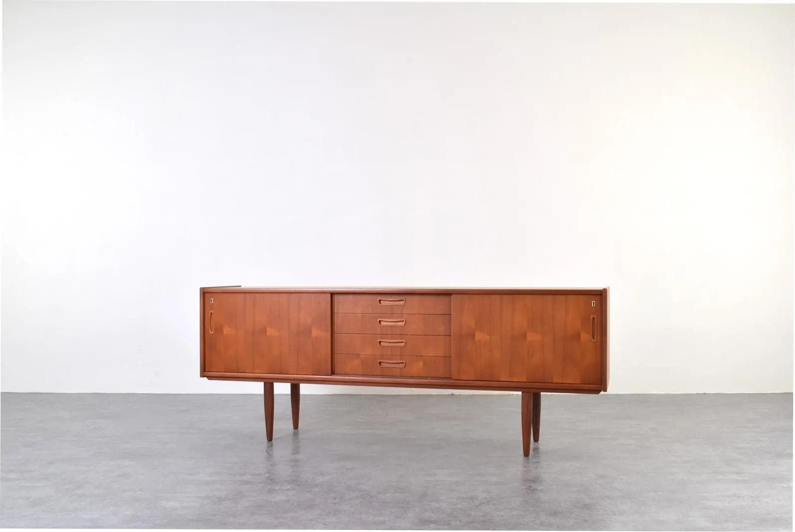Sideboard, brown teak, Denmark, 1960s - 316209