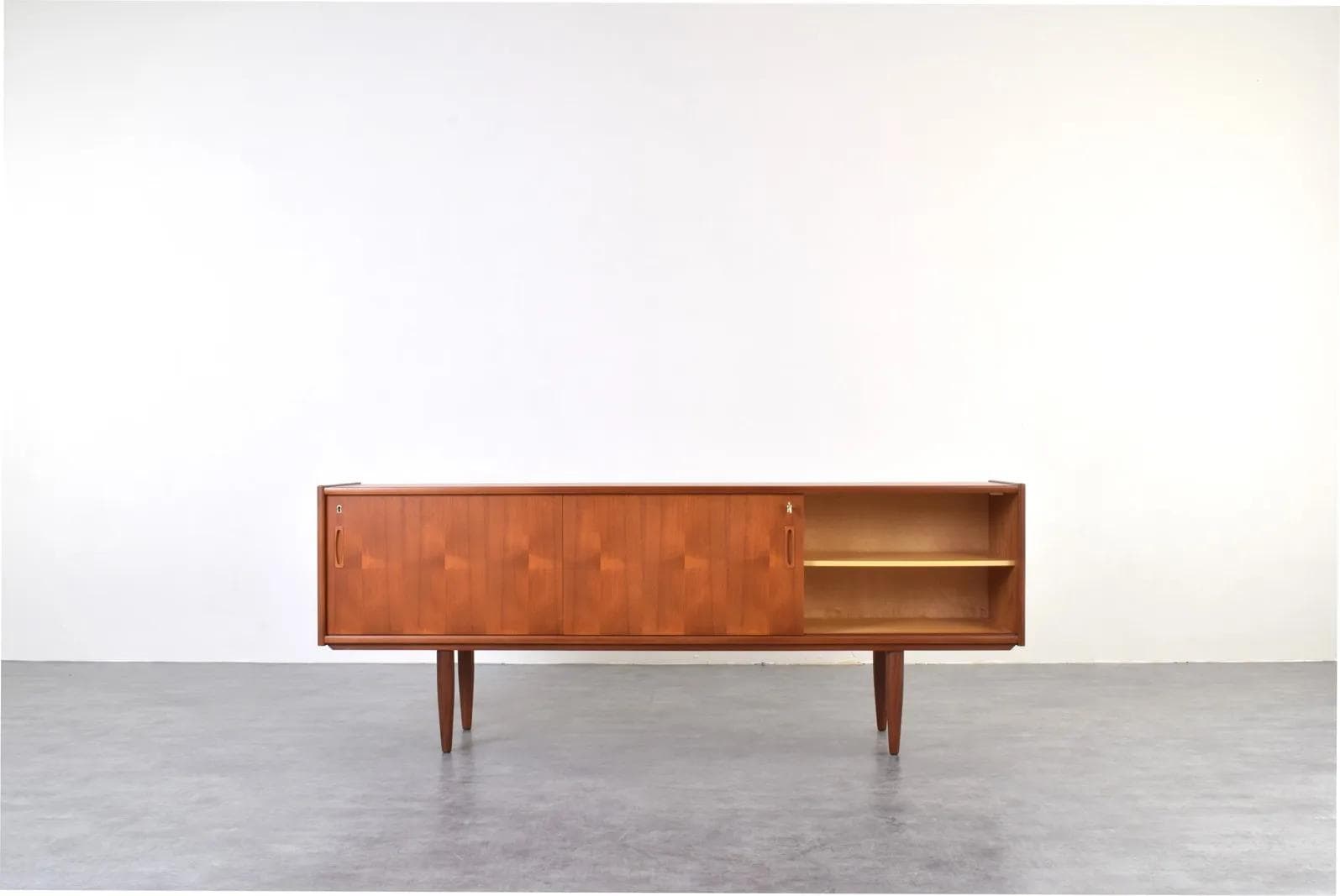 Sideboard, brown teak, Denmark, 1960s - 316203