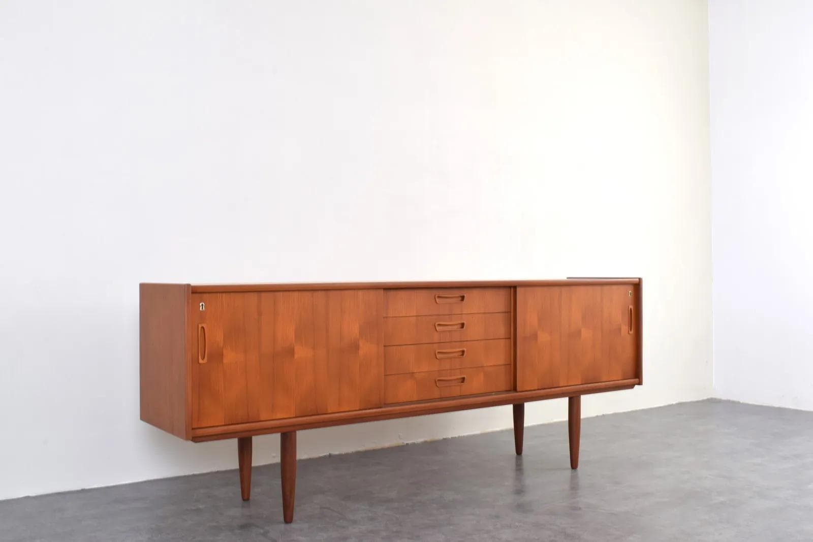 Sideboard, brown teak, Denmark, 1960s - 316207