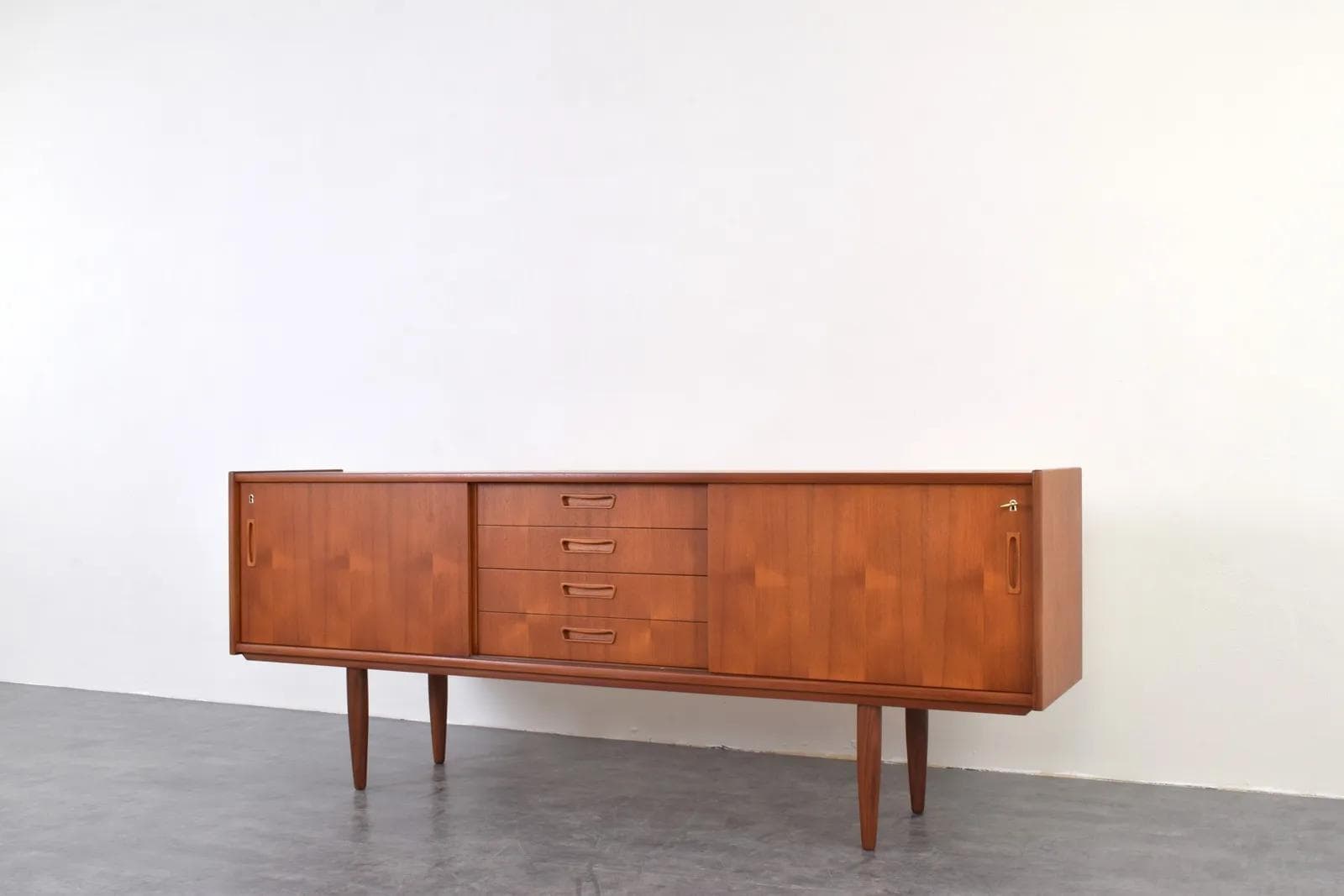 Sideboard, brown teak, Denmark, 1960s - 316204