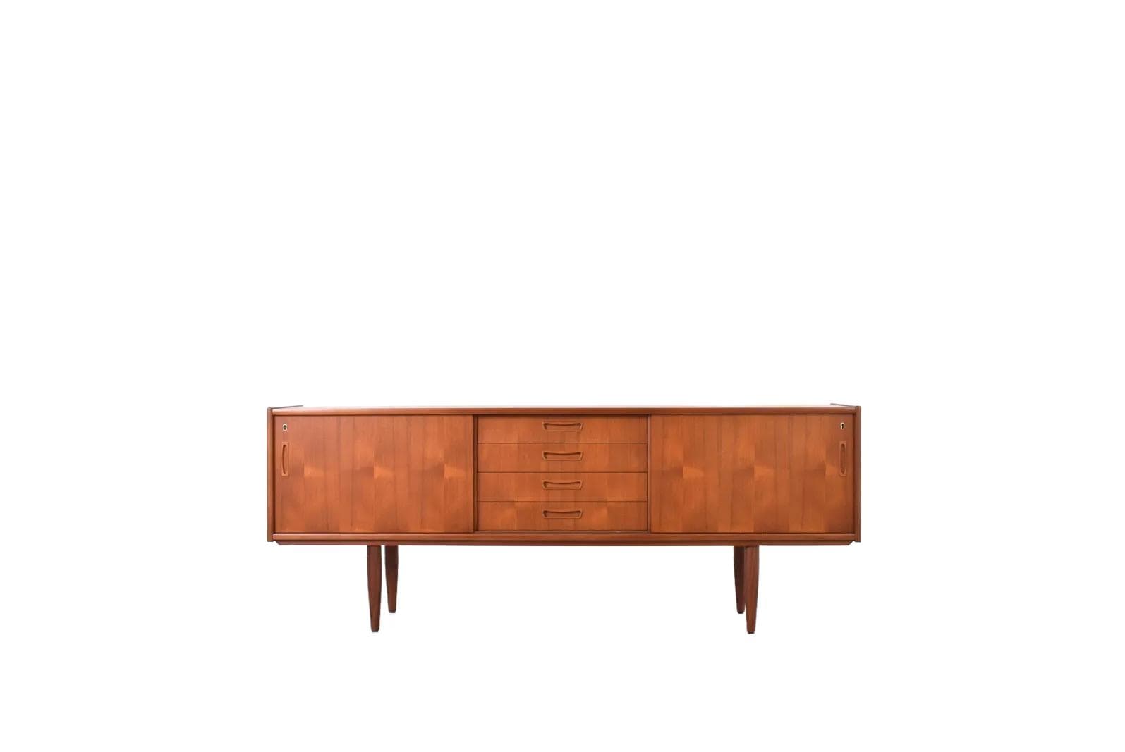 Sideboard, brown teak, Denmark, 1960s
