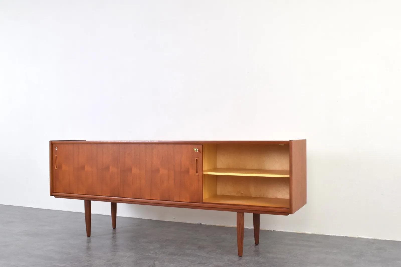 Sideboard, brown teak, Denmark, 1960s - 316205