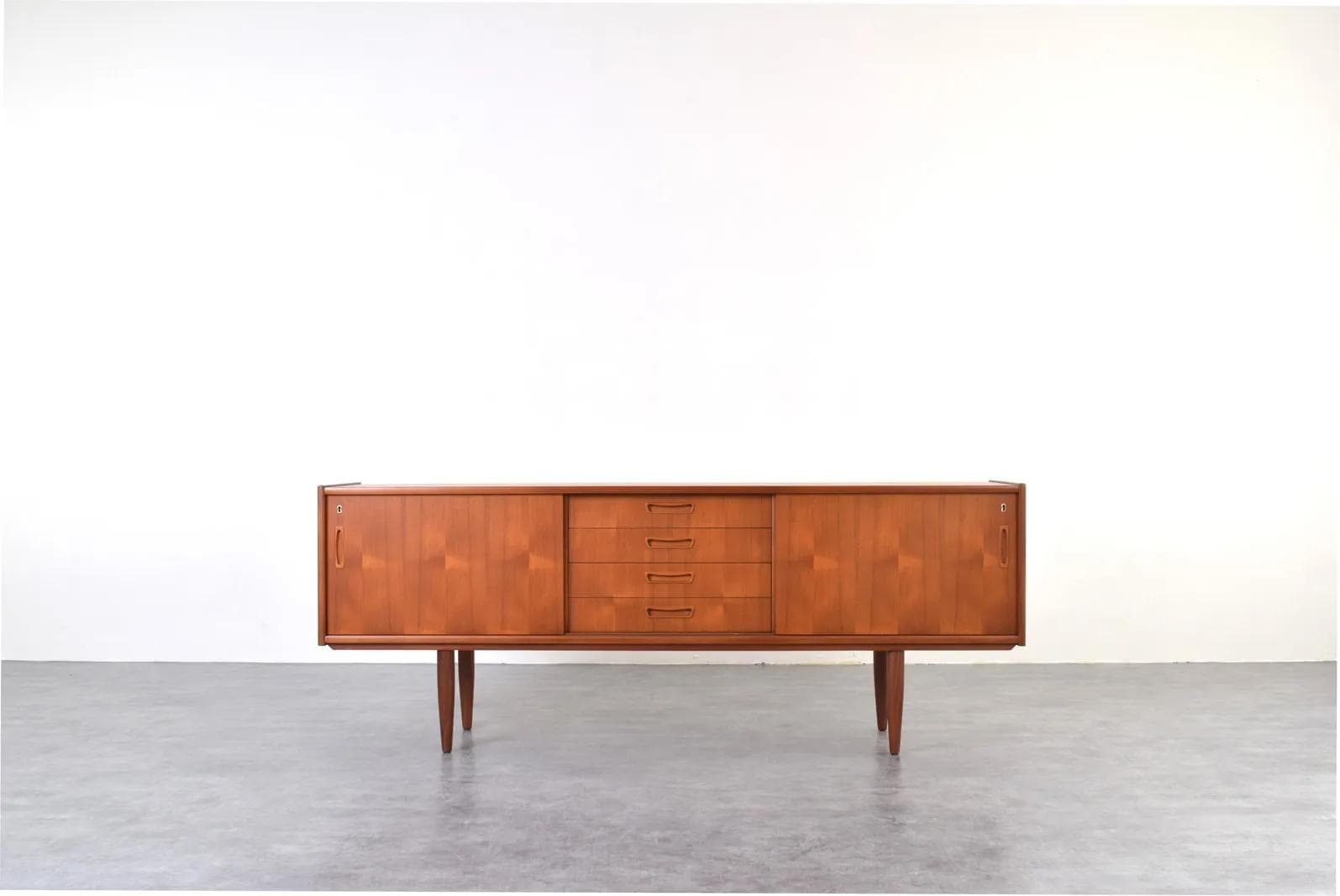 Sideboard, brown teak, Denmark, 1960s - 316201