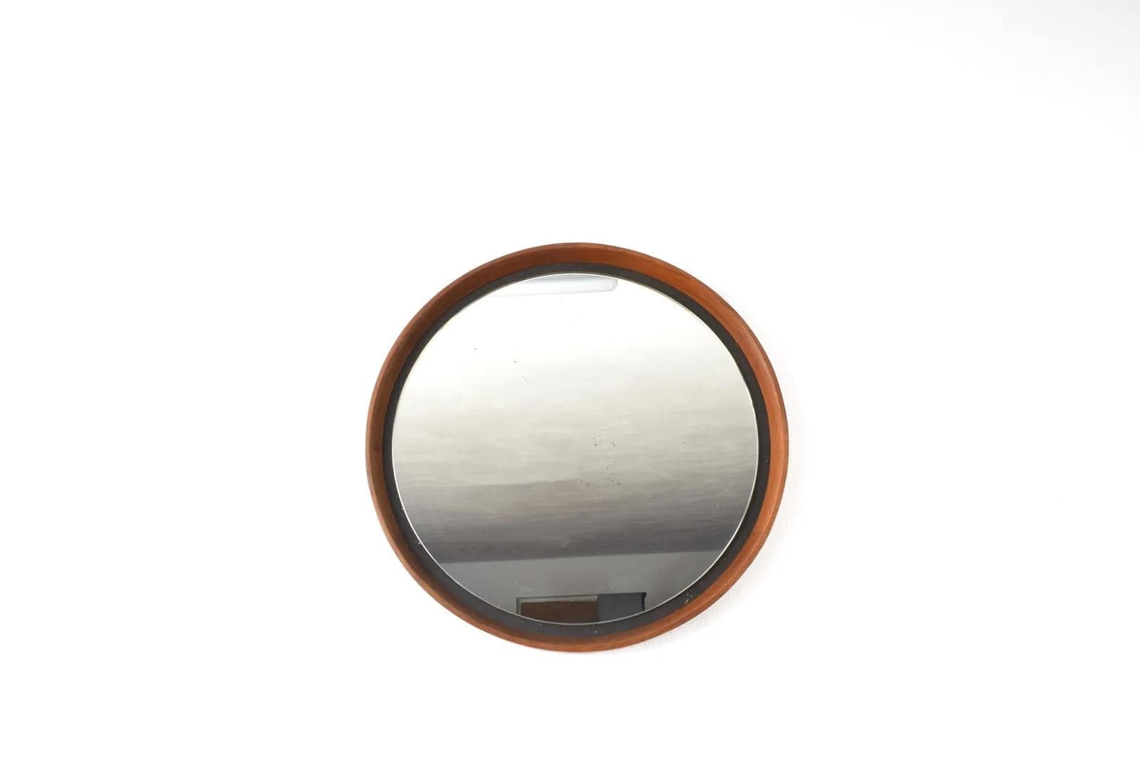 Mirror, brown teak, by U. & O. Kristiansen, Luxus, Sweden, 1960s. - 316165