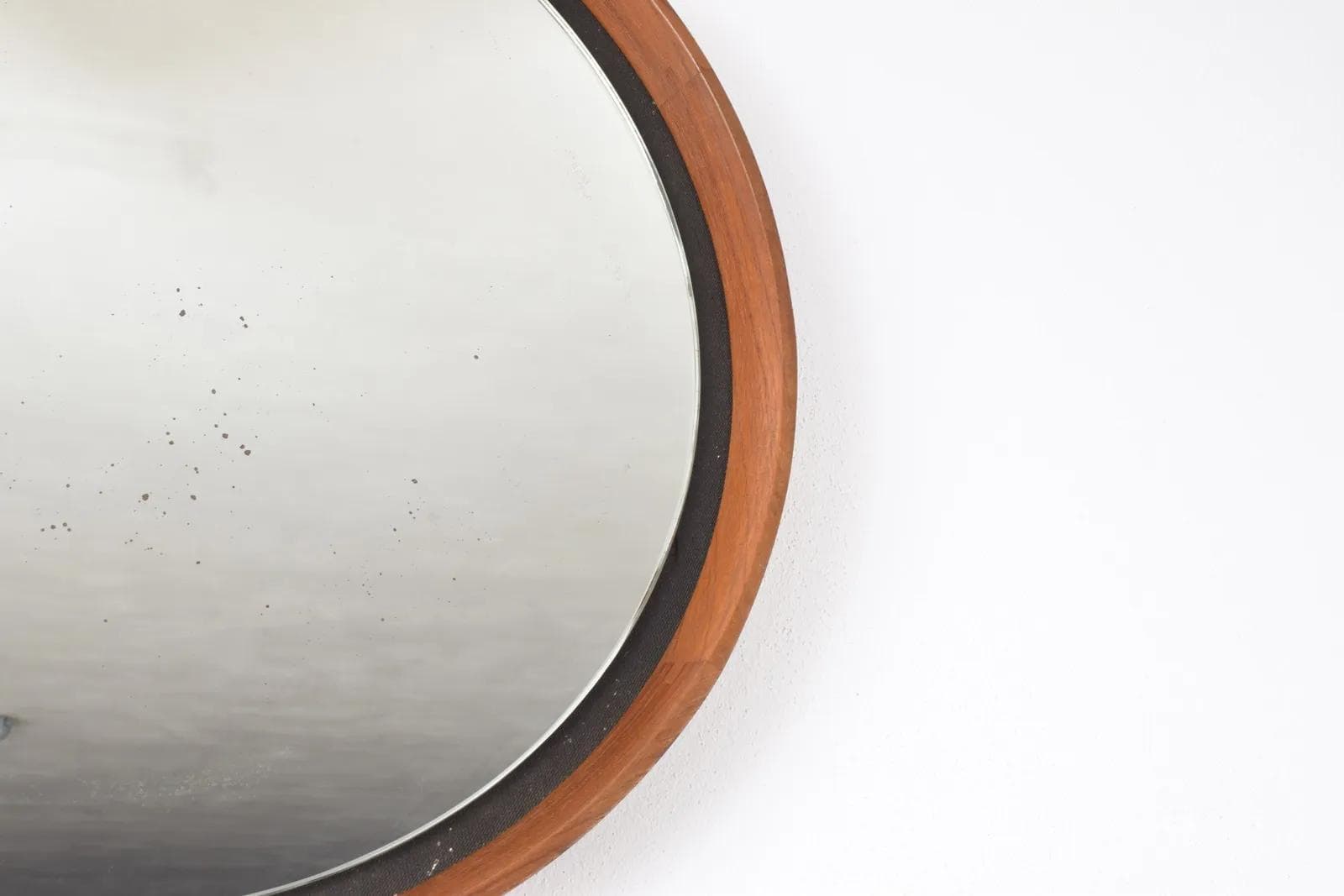 Mirror, brown teak, by U. & O. Kristiansen, Luxus, Sweden, 1960s. - 316164