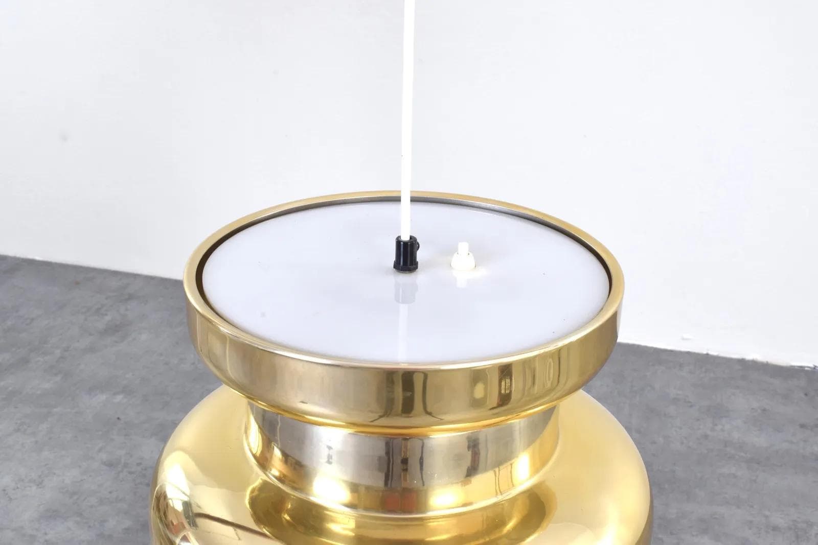 Ceiling Lamp Taklampa, gold aluminum, by C. Thore, Granhaga Metallindustri, Sweden, 1960s - 316147