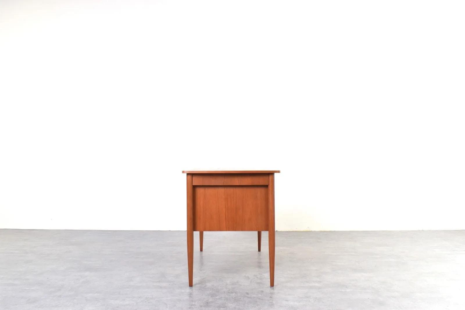 Desk, brown teak, Denmark, 1960s. - 316113