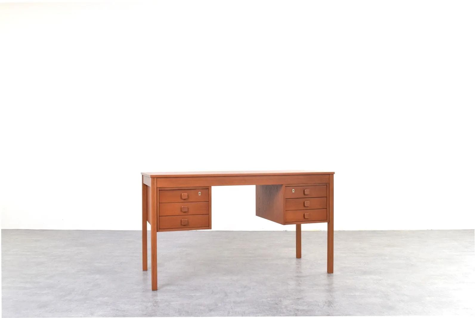 Desk, brown teak, Domino Møbler, Denmark, 1960s. - 316097