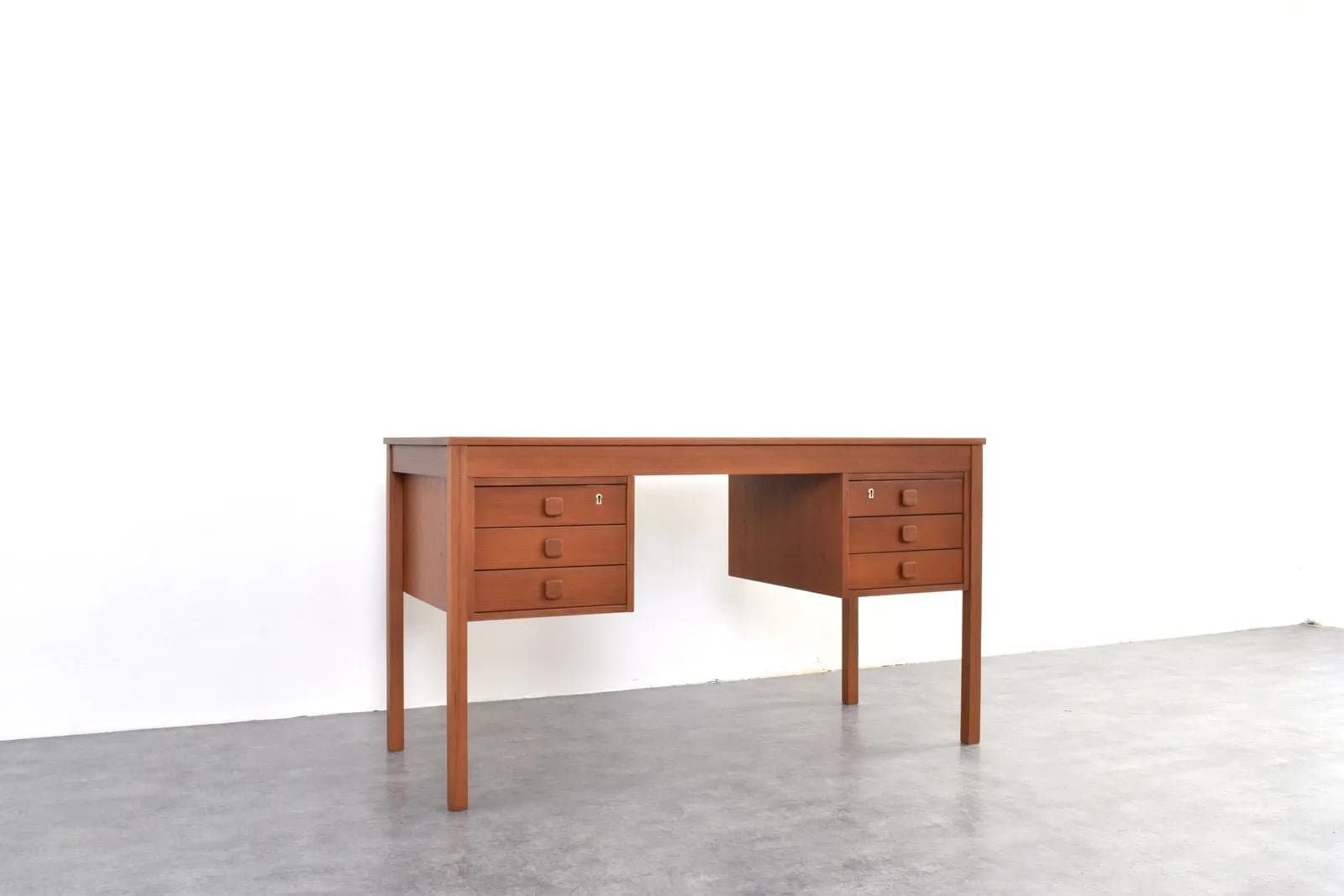 Desk, brown teak, Domino Møbler, Denmark, 1960s. - 316104