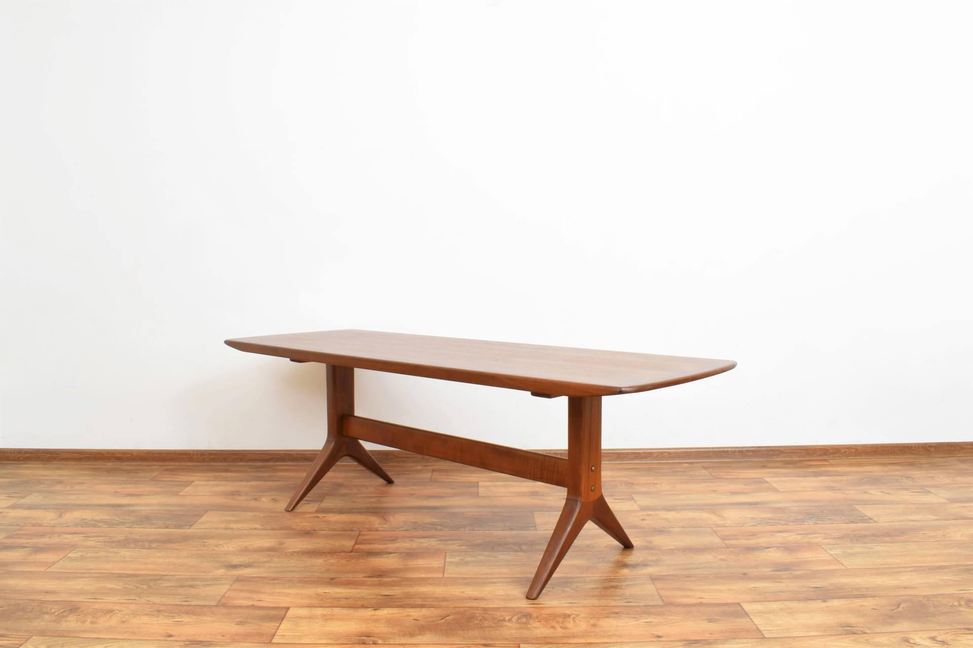 Coffee table, brown teak wood, by J. Andersen, Denmark, 1960s. - 316058