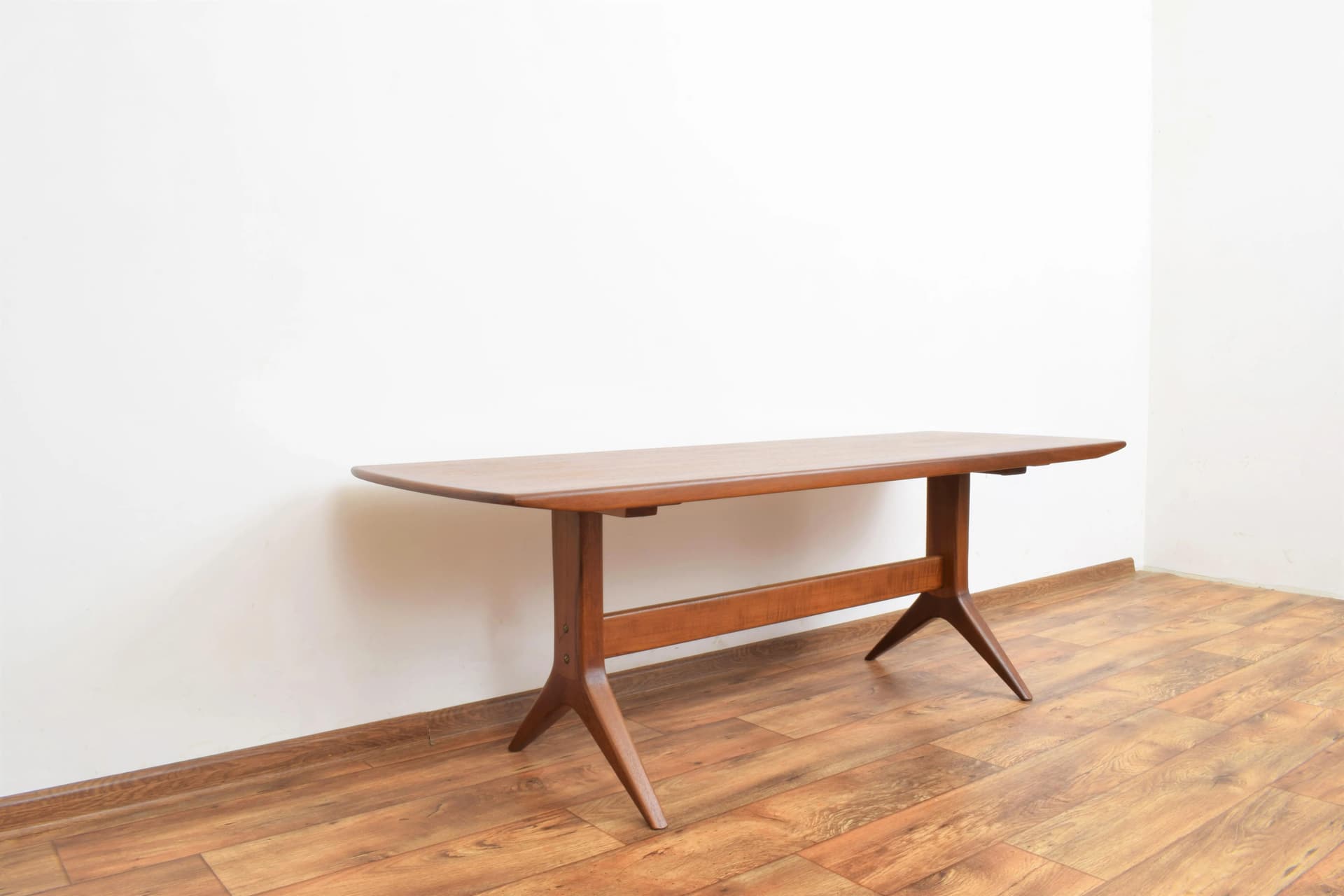 Coffee table, brown teak wood, by J. Andersen, Denmark, 1960s. - 316056