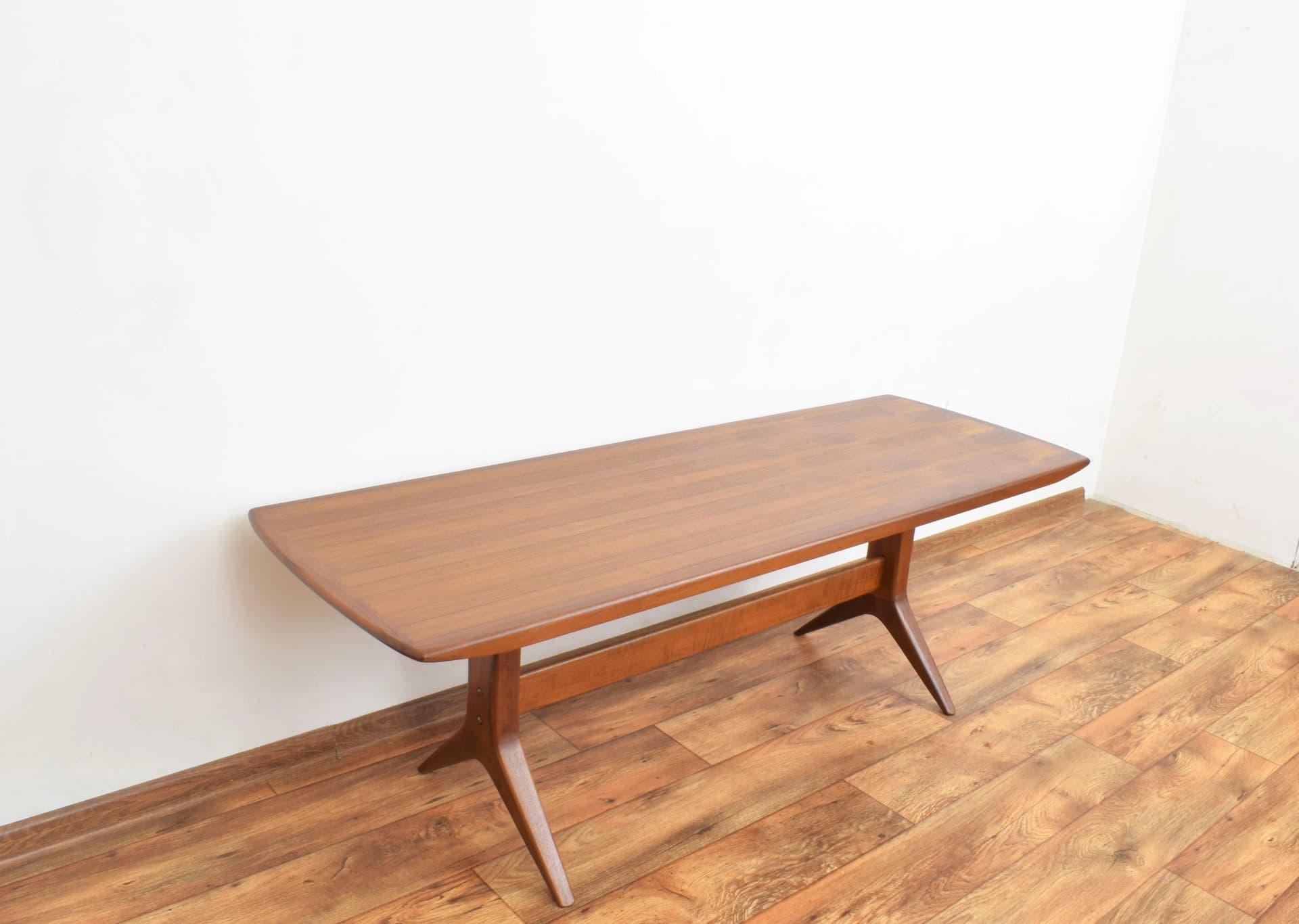 Coffee table, brown teak wood, by J. Andersen, Denmark, 1960s. - 316055