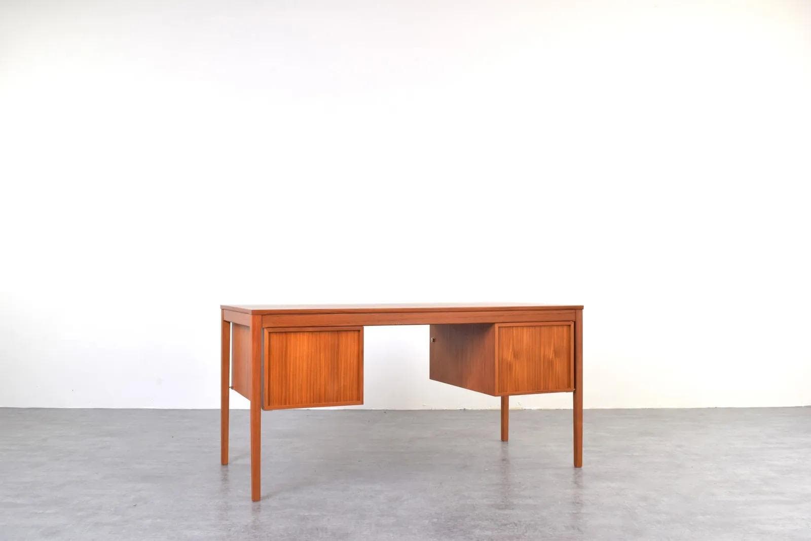 Desk, brown teak, by T. Afdal, Bruksbo, Norway, 1960s. - 316030