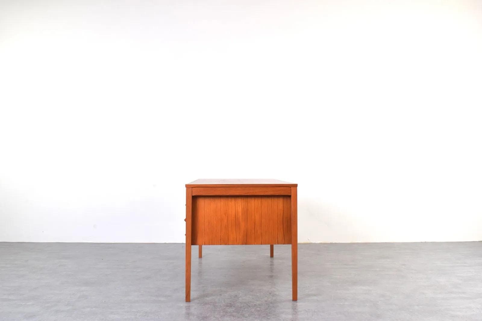 Desk, brown teak, by T. Afdal, Bruksbo, Norway, 1960s. - 316028