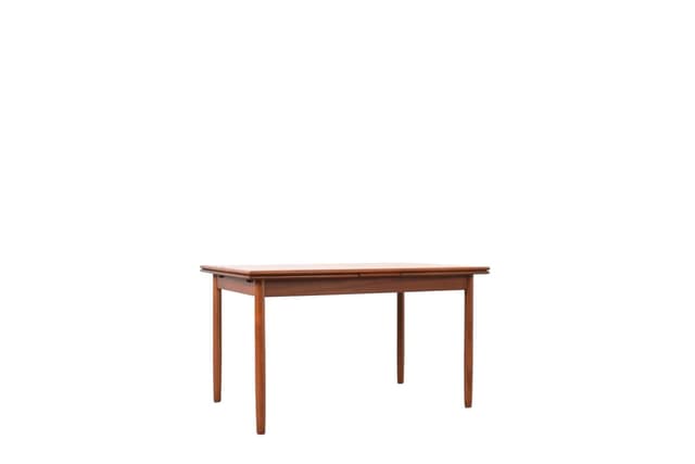 Dining Table, brown teak, Denmark, 1960s. - DIMENSION