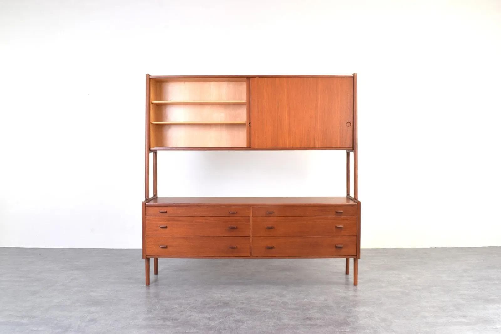 Sideboard RY-20, brown teak, by H. Wegner, Denmark, 1950s. - 315961