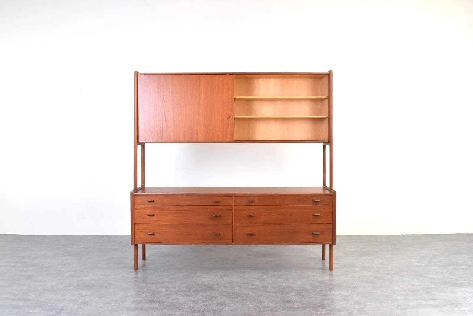 Sideboard RY-20, brown teak, by H. Wegner, Denmark, 1950s. - 315963