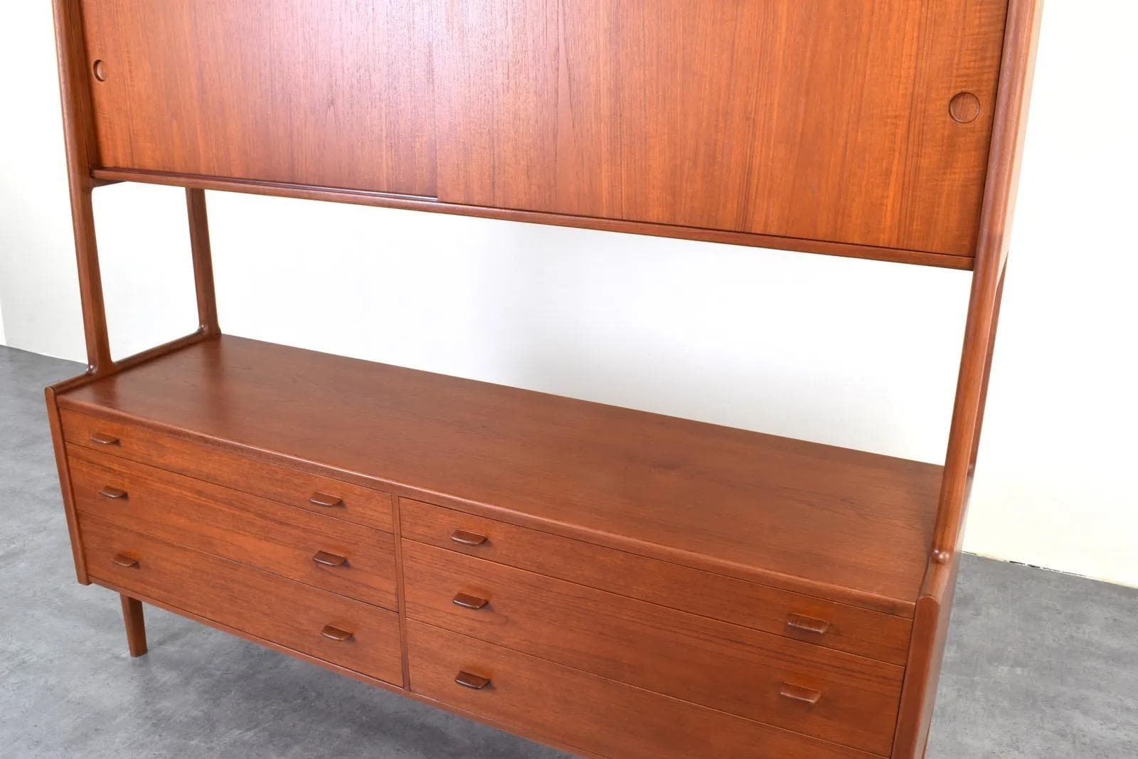 Sideboard RY-20, brown teak, by H. Wegner, Denmark, 1950s. - 315966