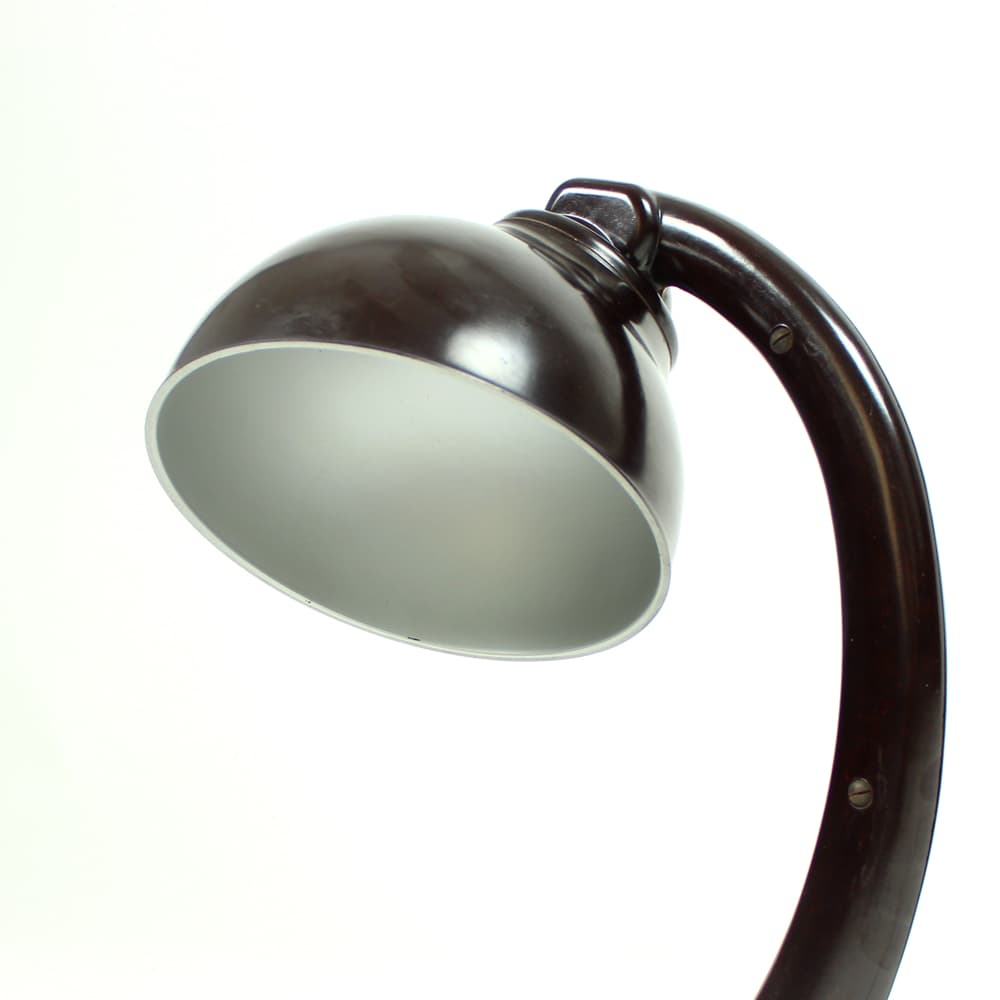 Lampa stołowa 11126, bakelit ciemnobrązowy, proj. E. K. Cole, Czechosłowacja, lata 50. - 314722