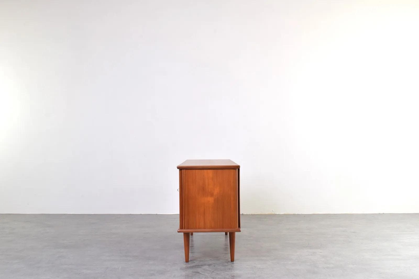Tambour Sideboard, brown teak, Denmark, 1960s. - 315929