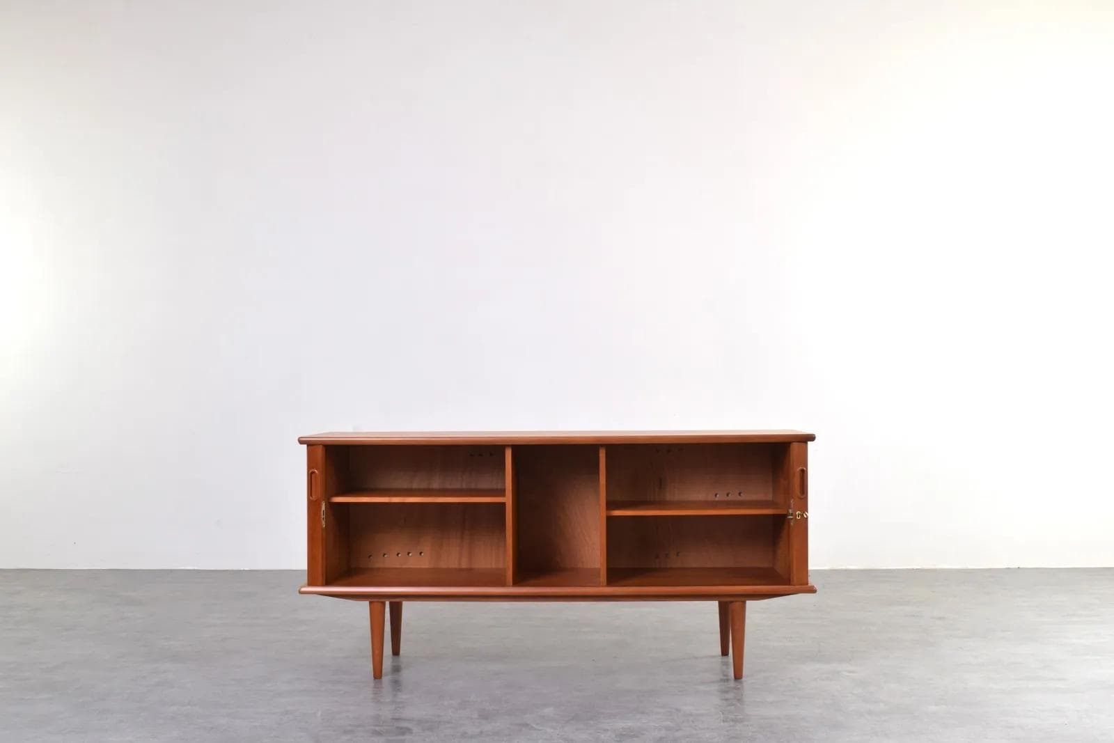 Tambour Sideboard, brown teak, Denmark, 1960s. - 315925